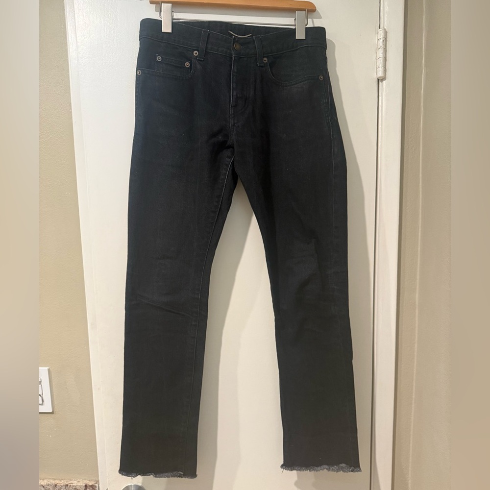 Saint Laurent Men’s Slim 5-Pocket Jeans (Black) - EUC